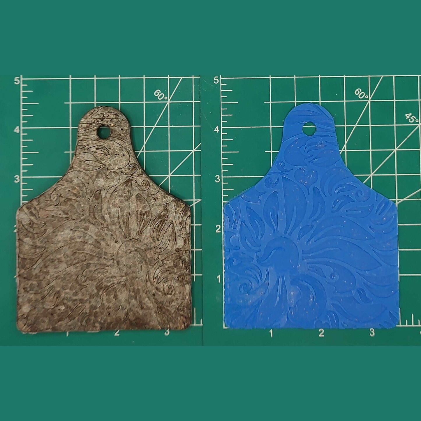 Cow Ear Tag Inserts - Silicone Freshie Mold