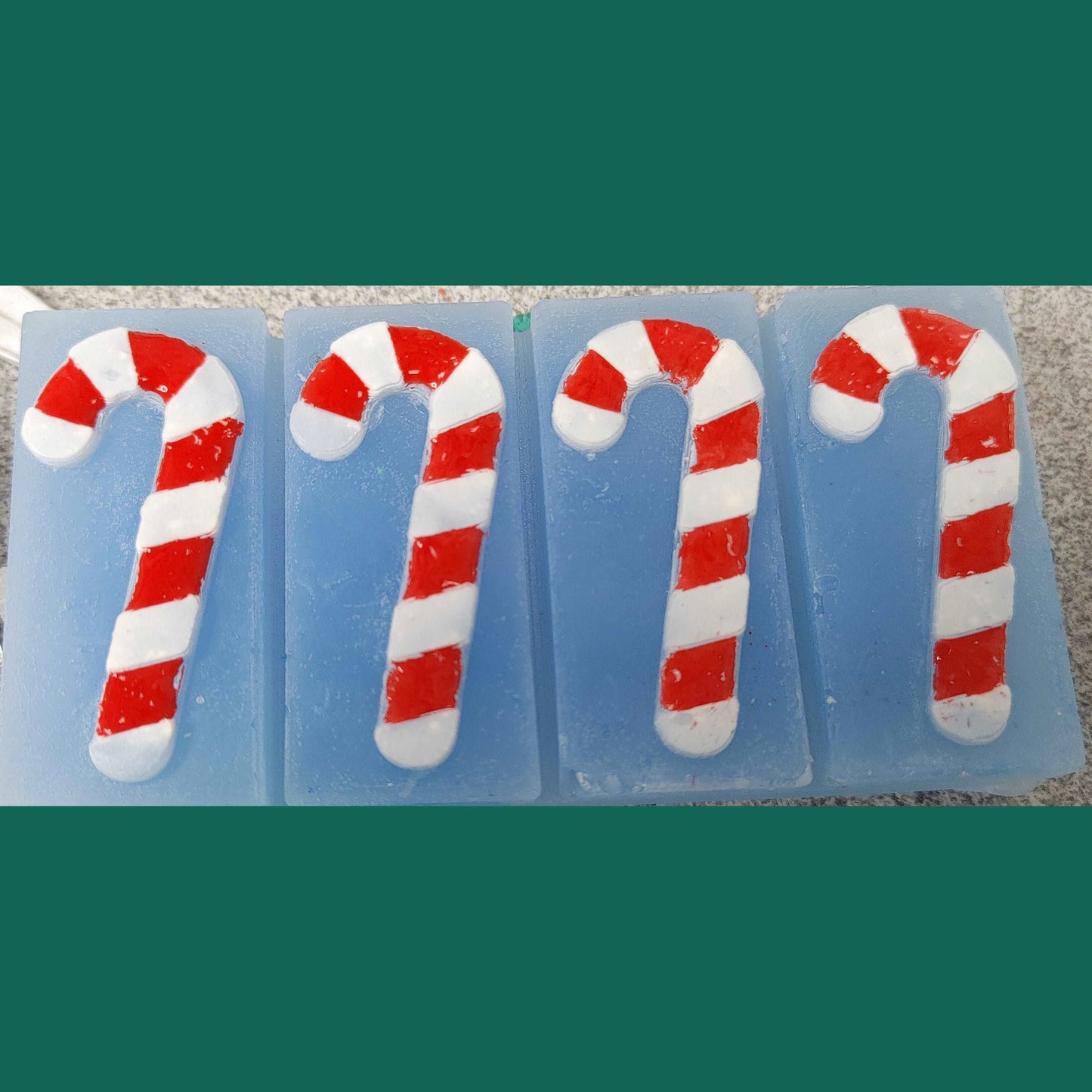 Candy Cane Wax Melt Snap Bar Silicone Mold