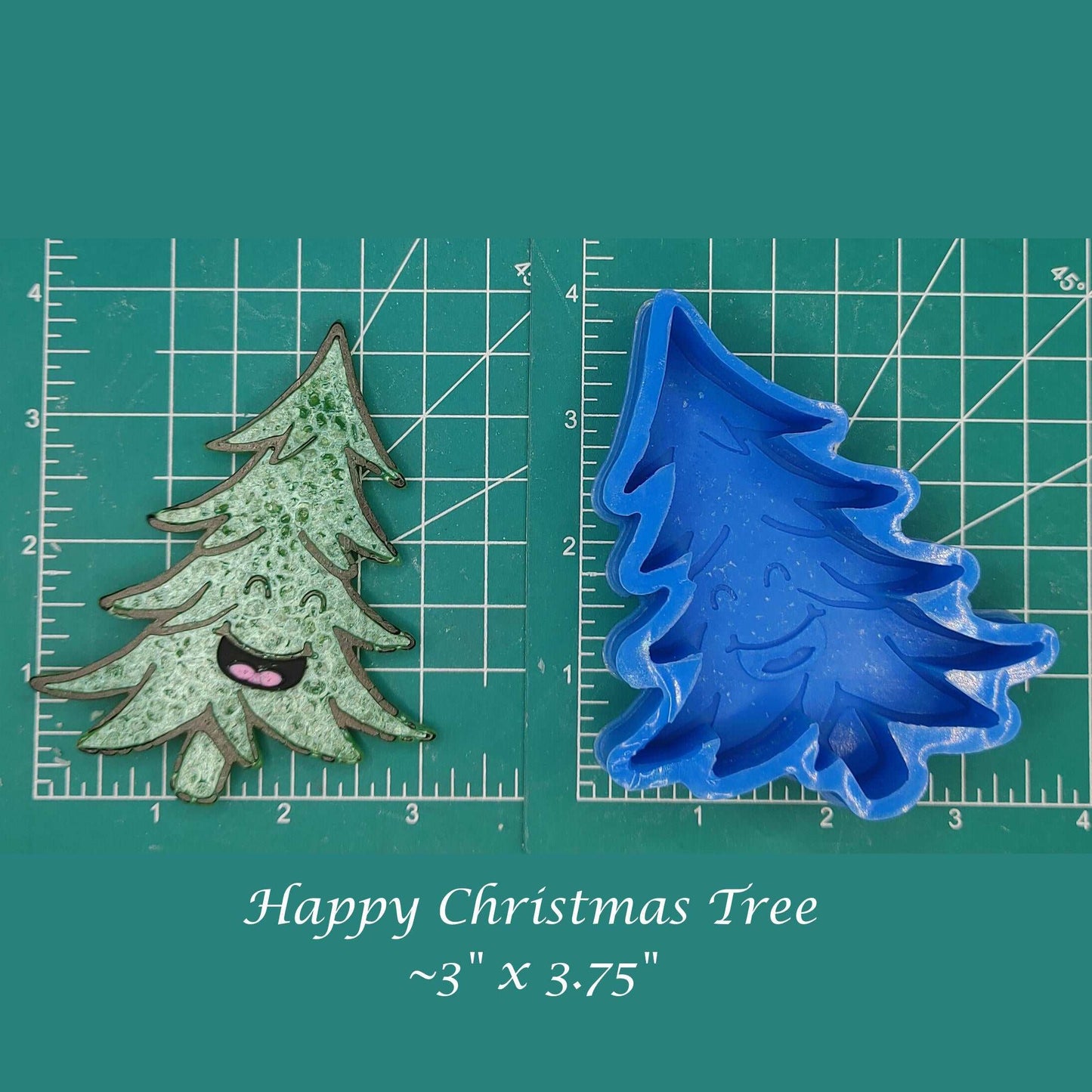 Happy Christmas Tree - Silicone Freshie Mold