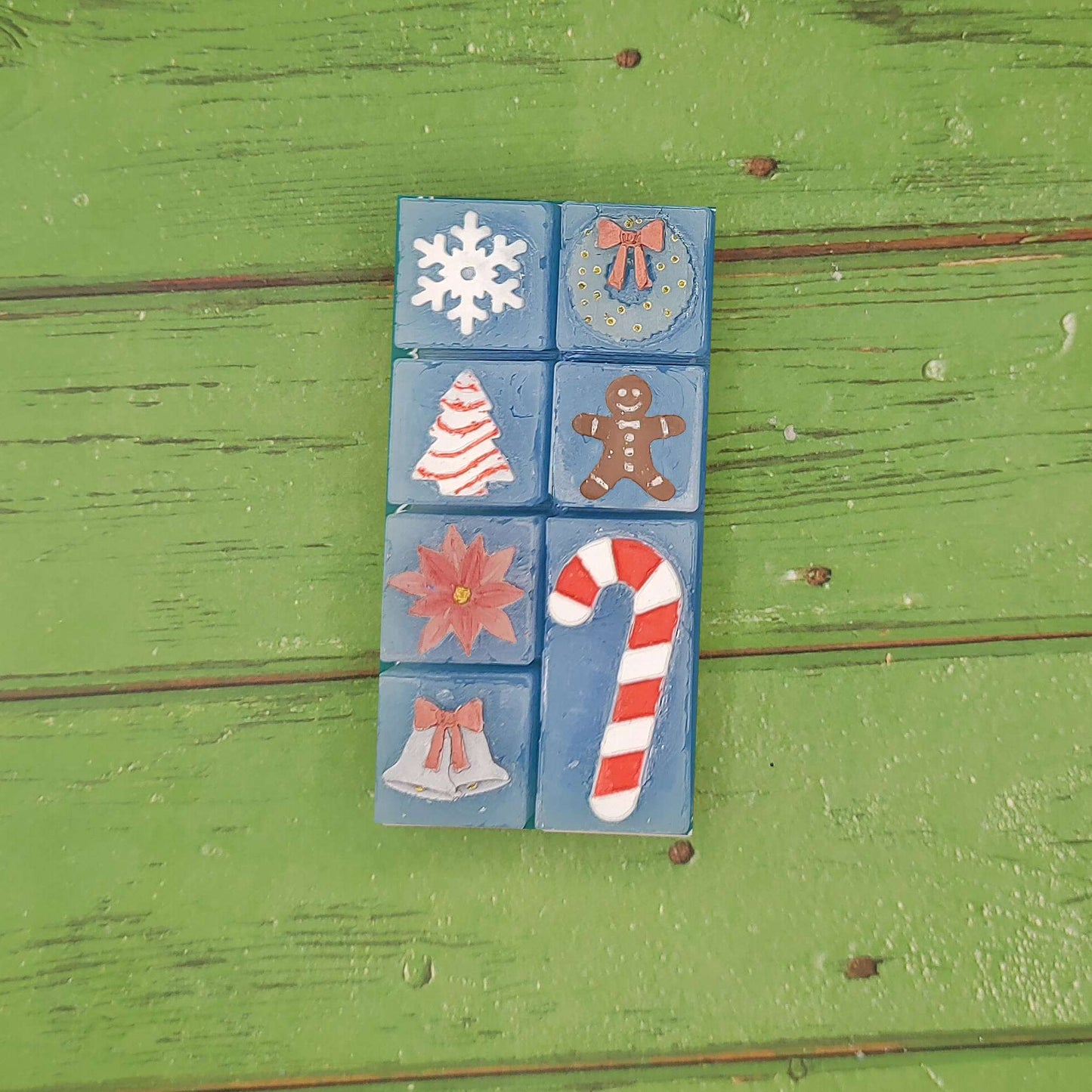 Christmas Wax Melt Snap Bar Silicone Mold