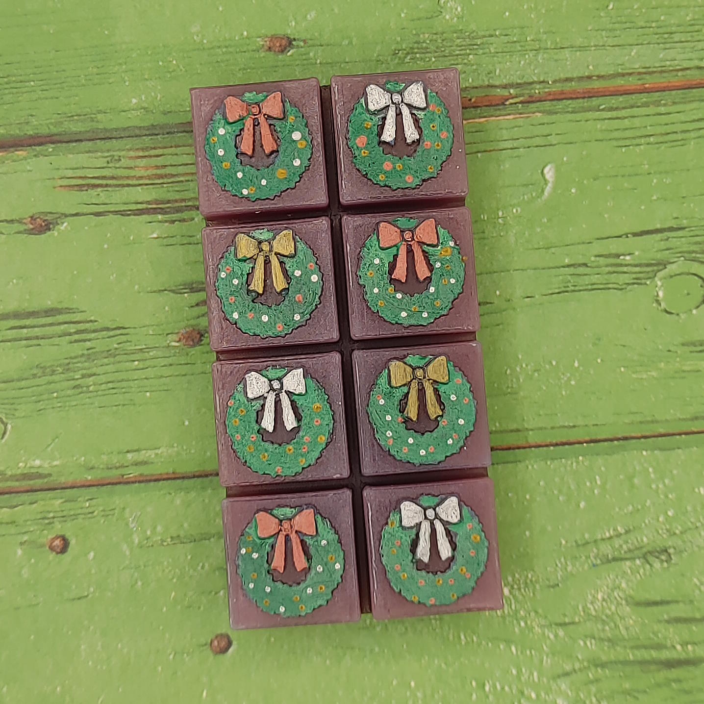 Wreath Wax Melt Snap Bar Silicone Mold