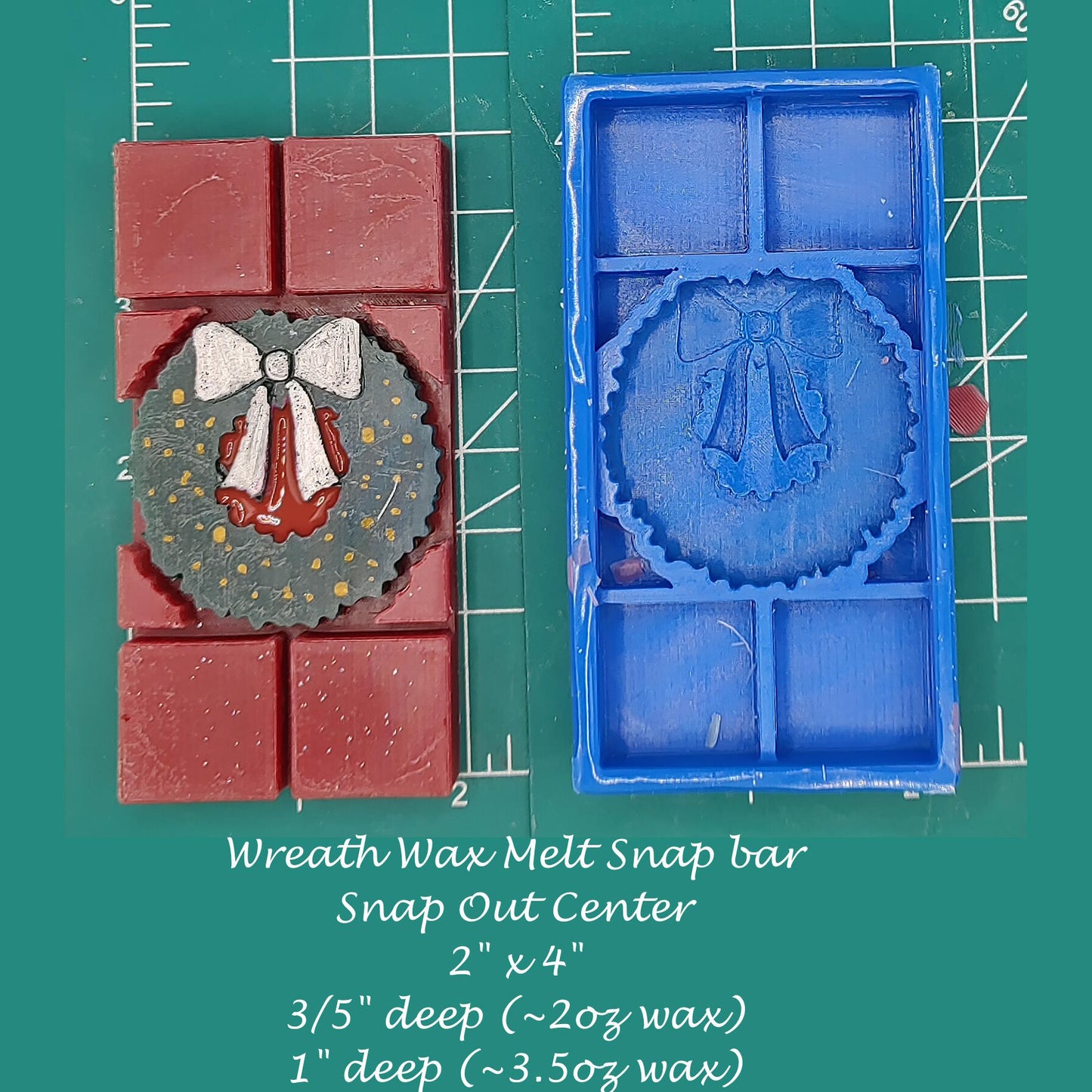 Wreath - Snap Out Center - Wax Melt Snap Bar Silicone Mold