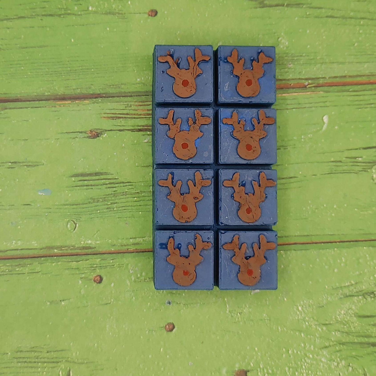 Reindeer Head Wax Melt Snap Bar Silicone Mold