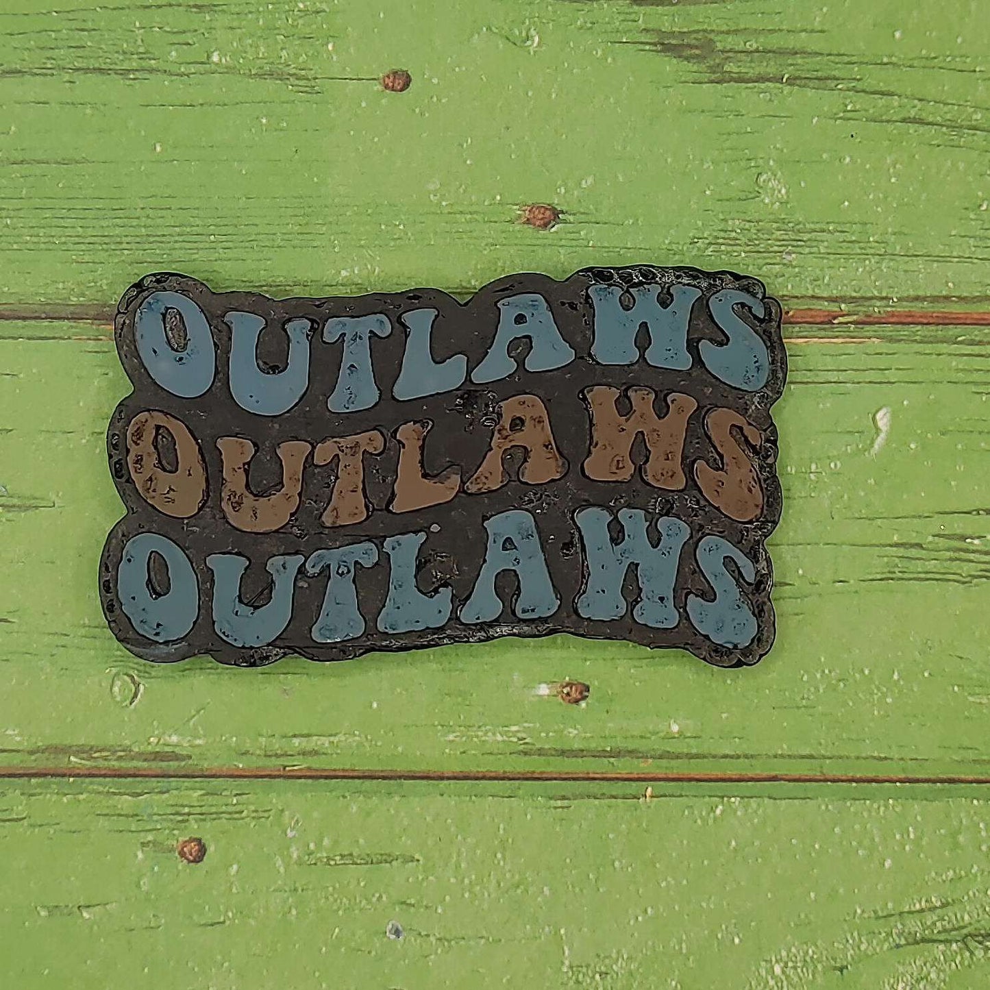 Outlaws 3x Retro Font - Silicone Freshie Mold