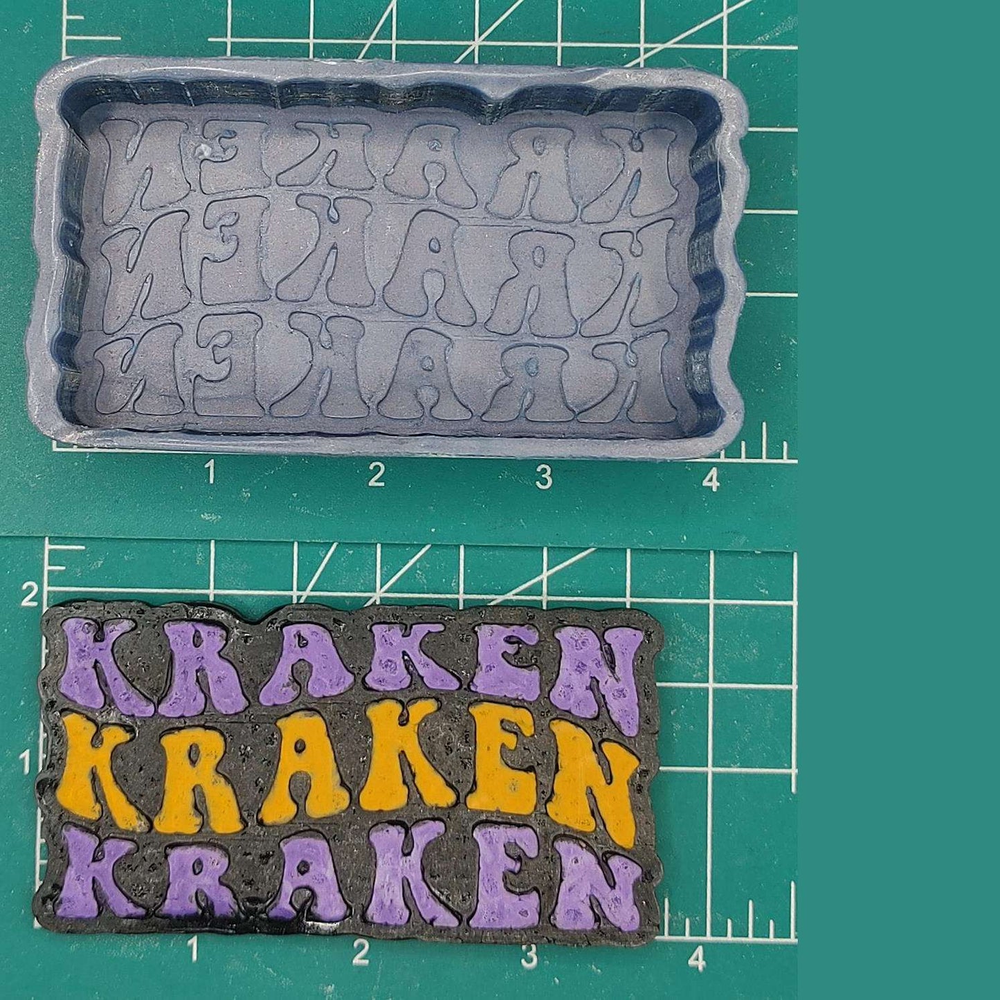 Kraken 3x Retro Font - Silicone Freshie Mold