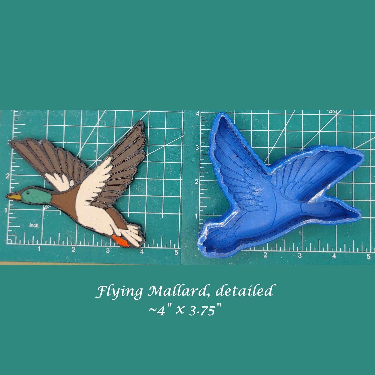 Flying Mallard Duck - detailed - Silicone Freshie Mold