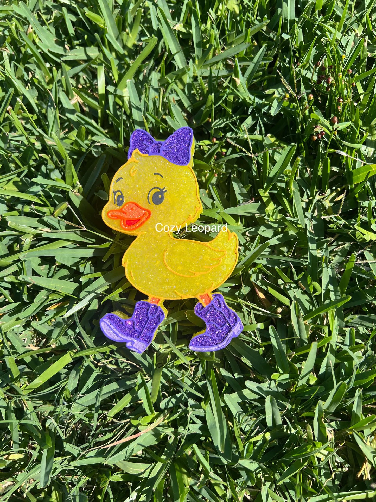 Miss Quackers - Duck with Boots & Bow - Silicone Freshie Mold