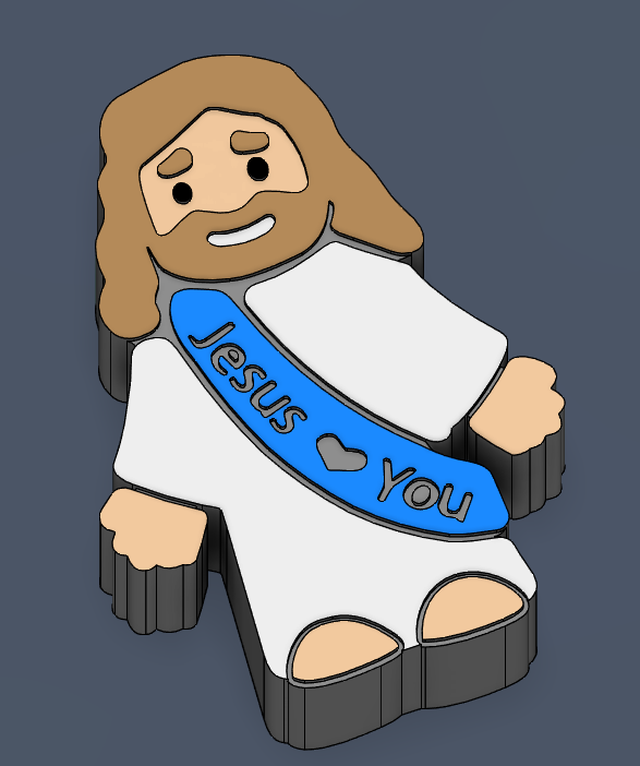 Jesus Loves You Figurine - Silicone Freshie Mold