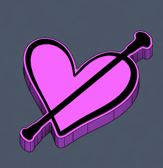 Majorette Baton Heart - Silicone Freshie Mold