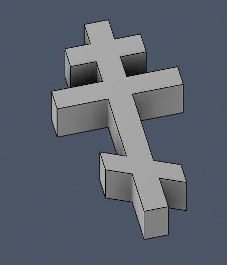 Orthodox Cross - 5.5" tall - Silicone Freshie Mold