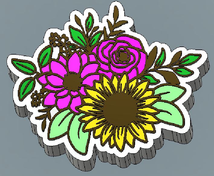 Bouquet - Silicone freshie mold