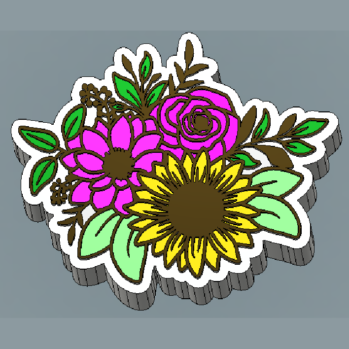 Bouquet - Silicone freshie mold