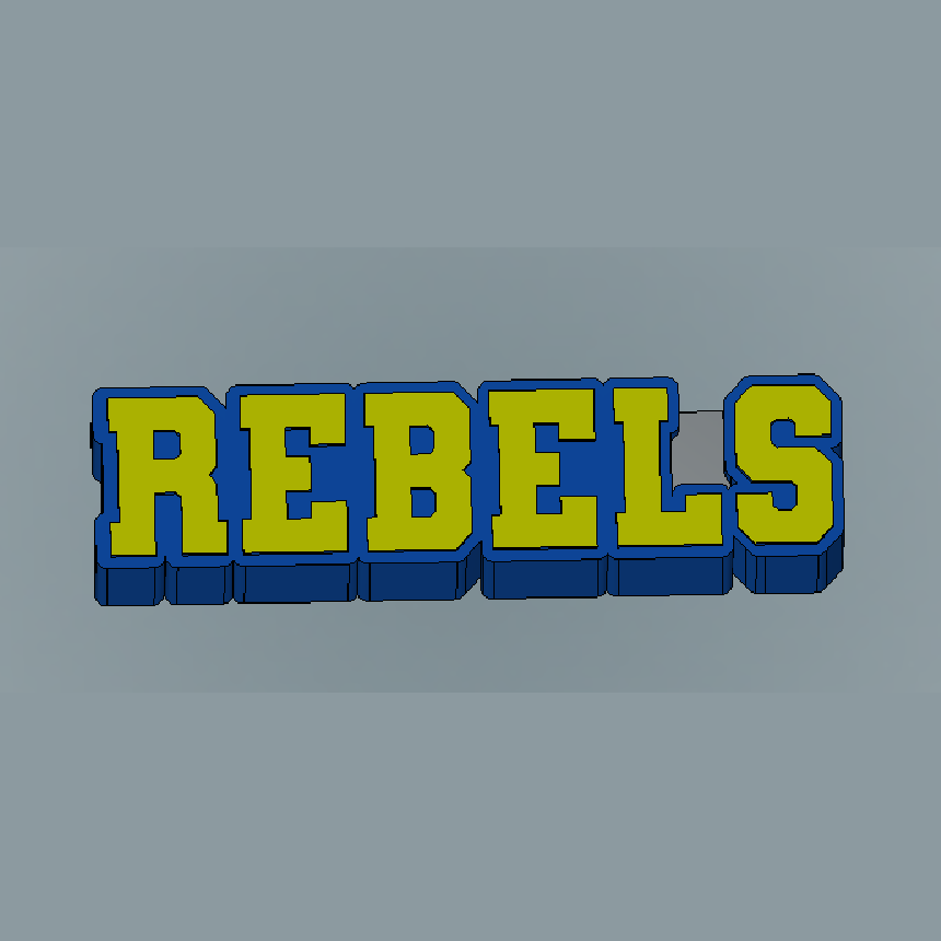 Rebels - Varsity Font - Silicone Freshie Mold