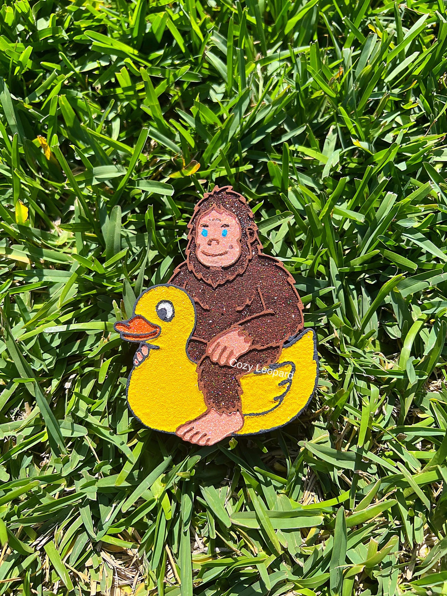 Bigfoot on a Duck Floatie - Silicone Freshie Mold