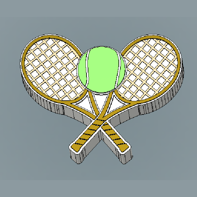 Tennis Ball and Rackets - Silicone Freshie Mold