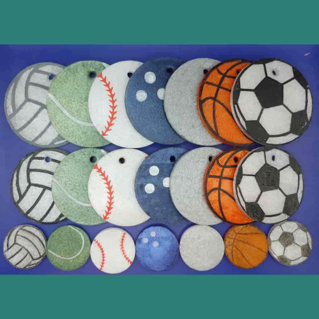 4" Circle Sports Ball Inserts - Silicone Freshie Mold