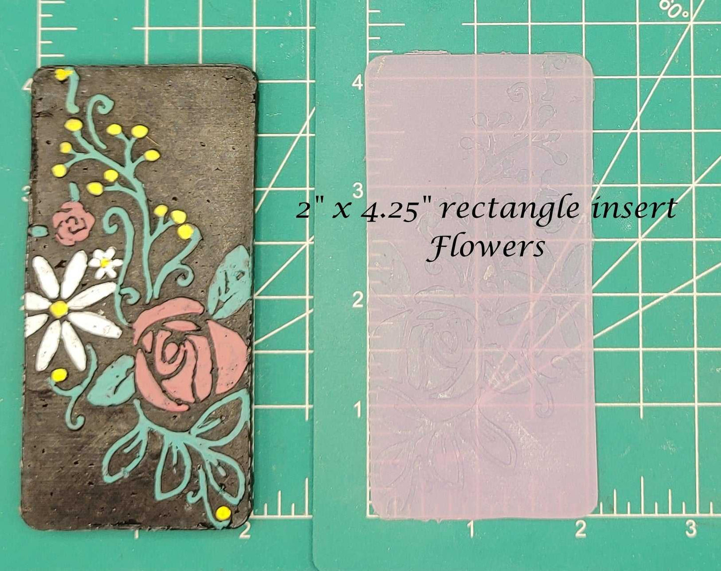 4.25" x 2" rectangle Inserts - Silicone Freshie Mold