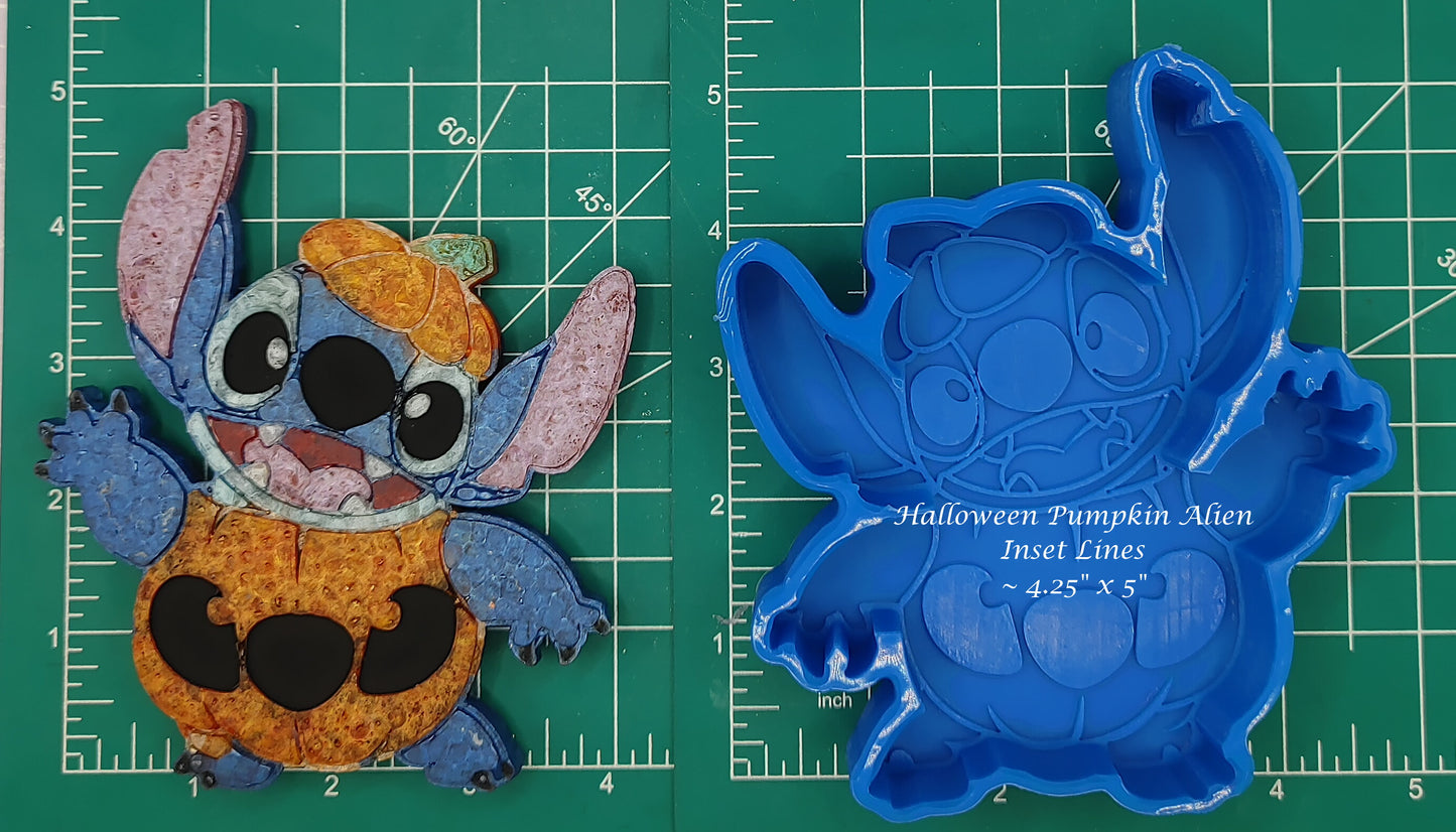 Halloween Pumpkin Alien - Silicone Freshie Mold