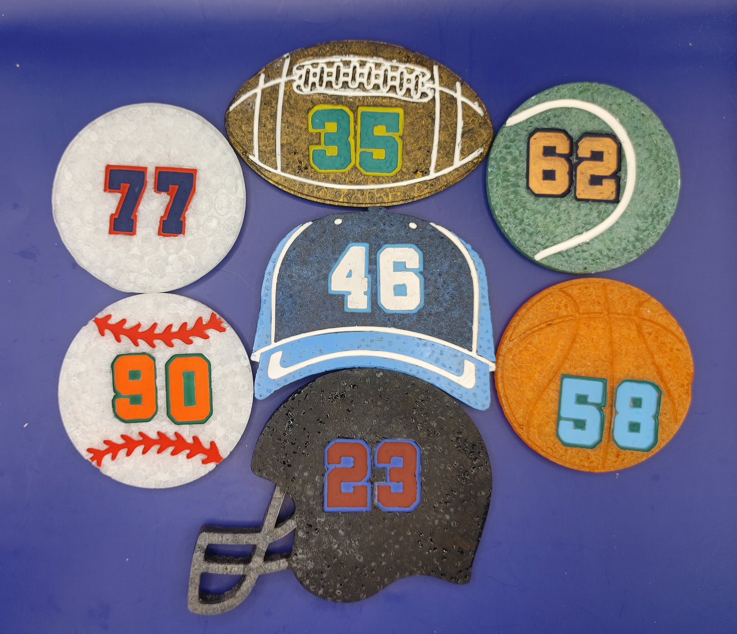 Varsity Number Inserts for any mold - Silicone Freshie Mold