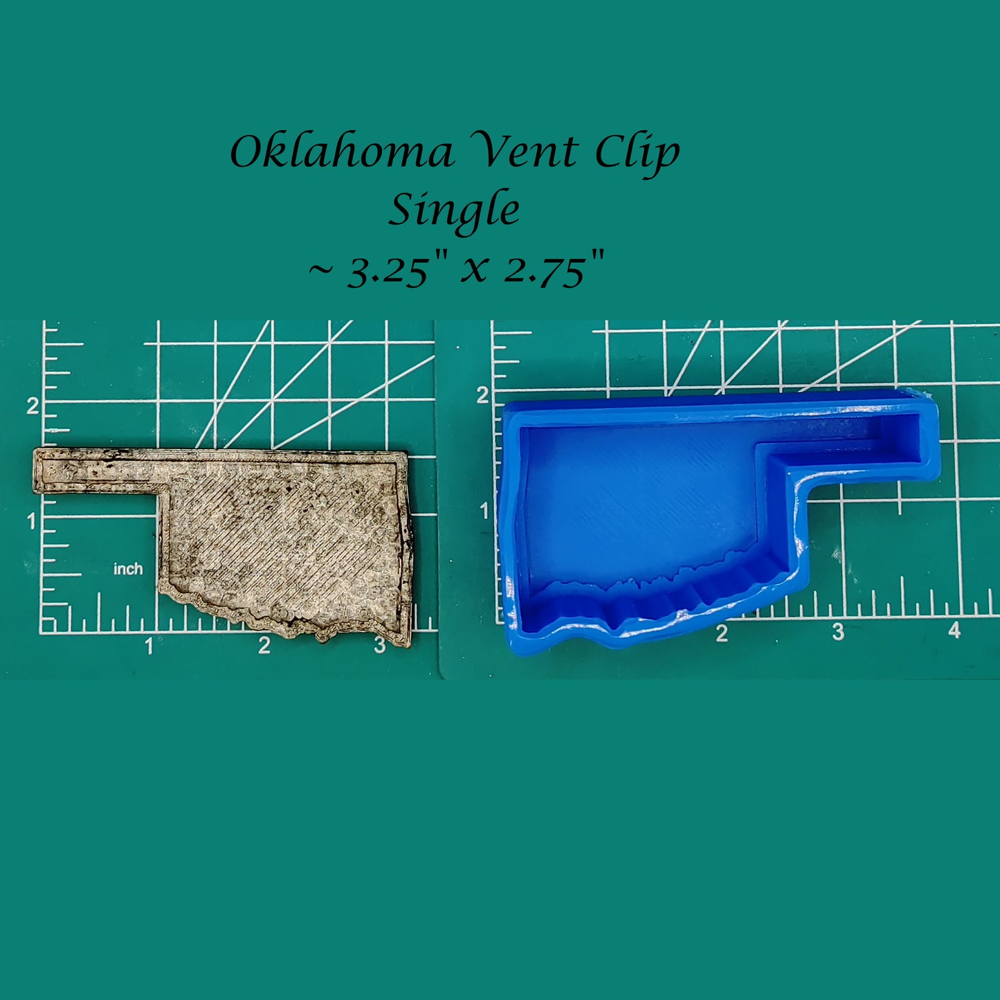 Oklahoma Vent Clip Tray - Silicone Freshie Mold