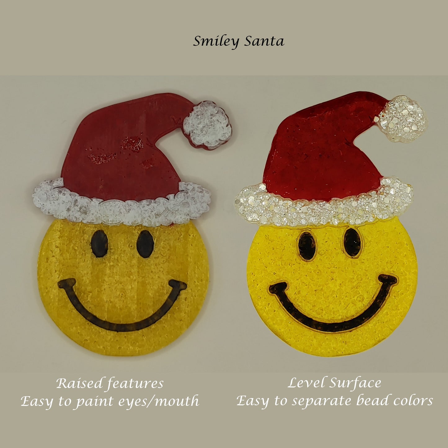 Smiley Santa - Silicone freshie mold