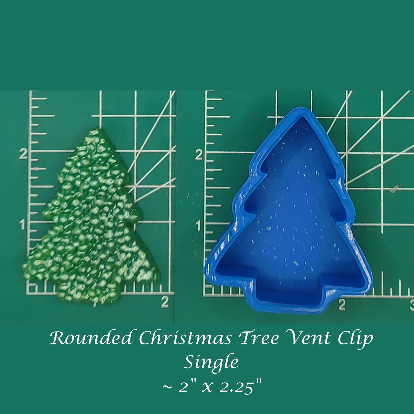 Vent Clip Christmas Tree (Rounded)- Silicone Freshie Mold