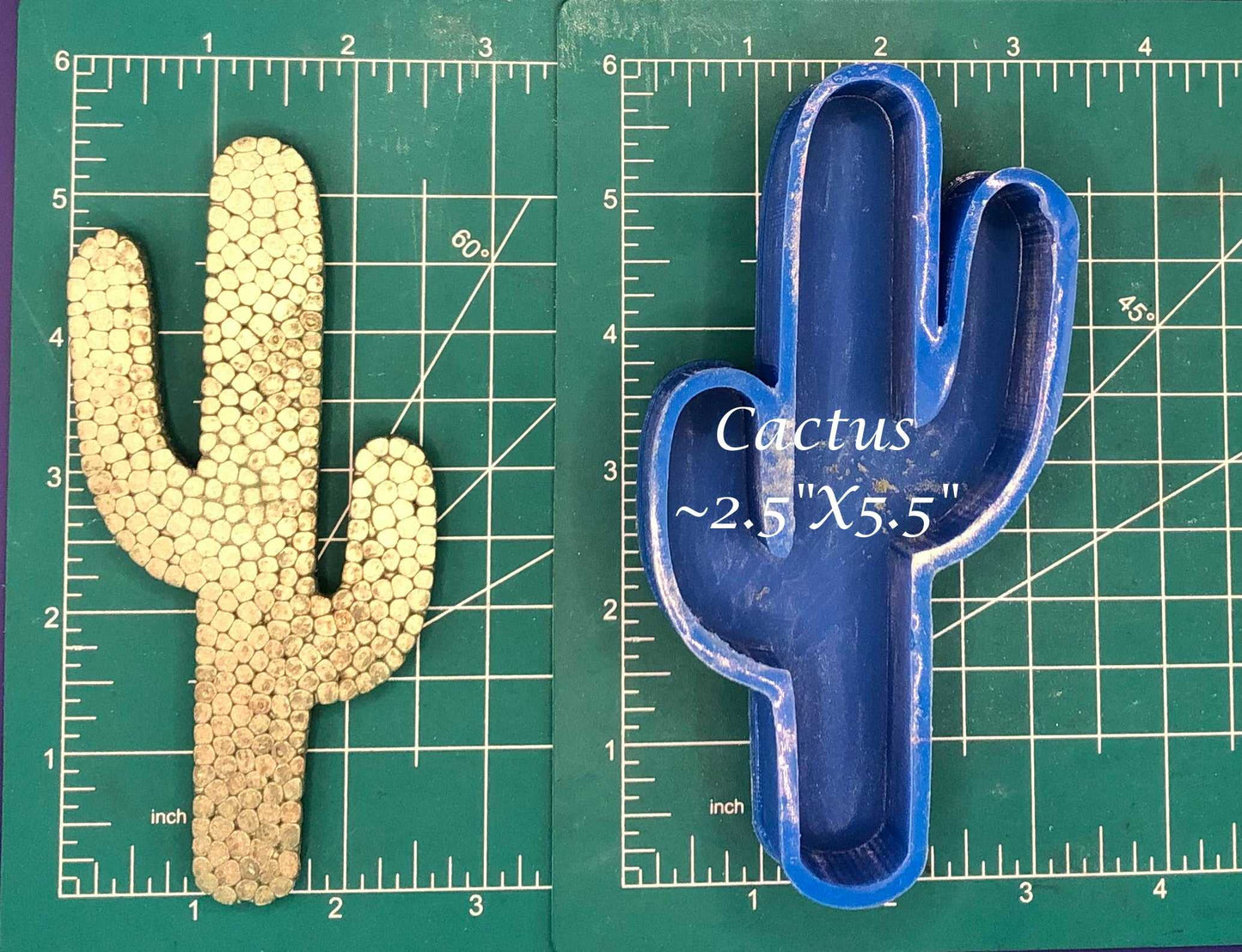 Cactus - small - thin - Silicone Freshie Mold