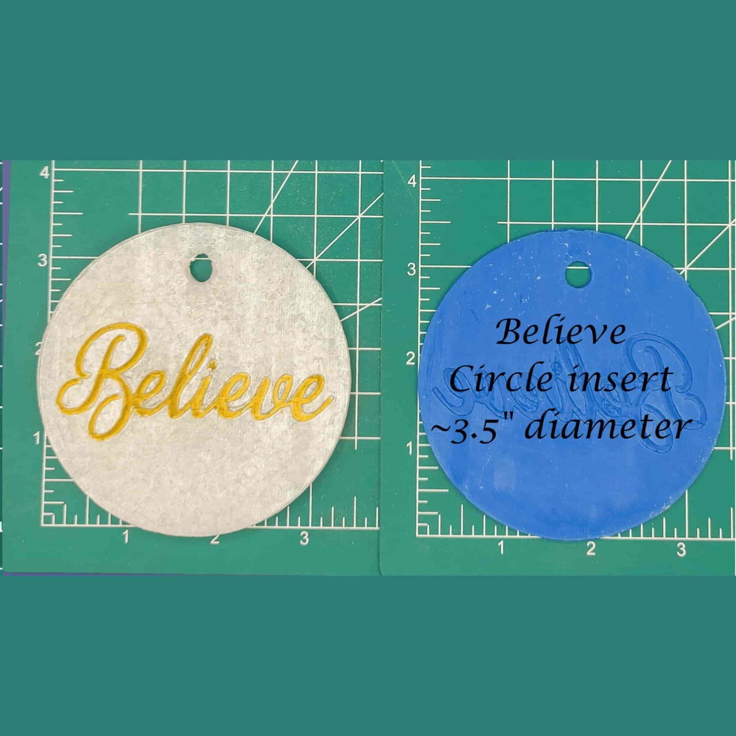 3.5" Circle Inserts - Christmas - Silicone Freshie Mold