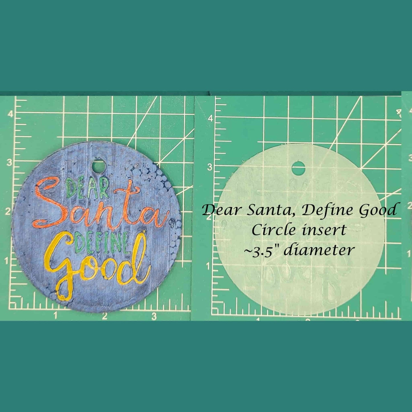 3.5" Circle Inserts - Christmas - Silicone Freshie Mold