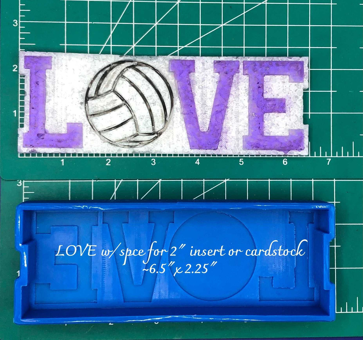 LOVE for 2" Inserts or Cardstock - Silicone Freshie Mold