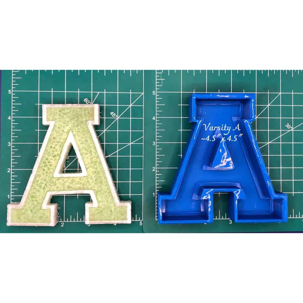 Varsity Font A - Silicone Freshie Mold