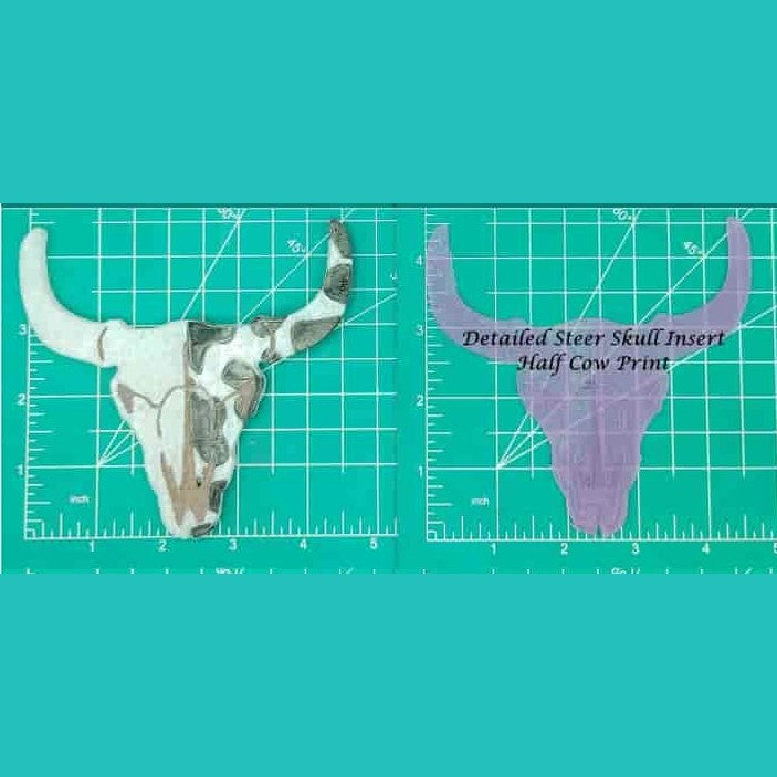 Steer Skull Inserts - Silicone Freshie Mold