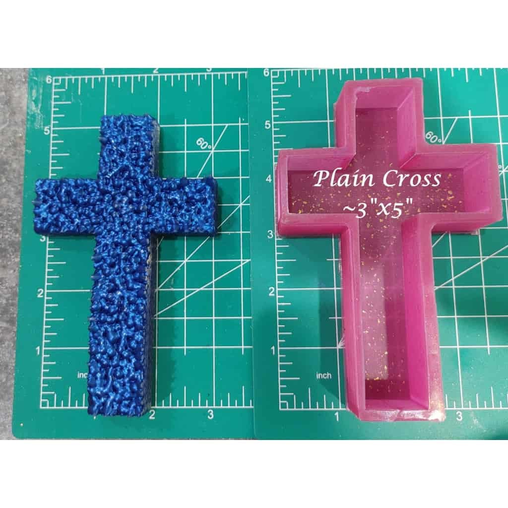 Plain Cross Silicone Resin Mold or Freshie Mold