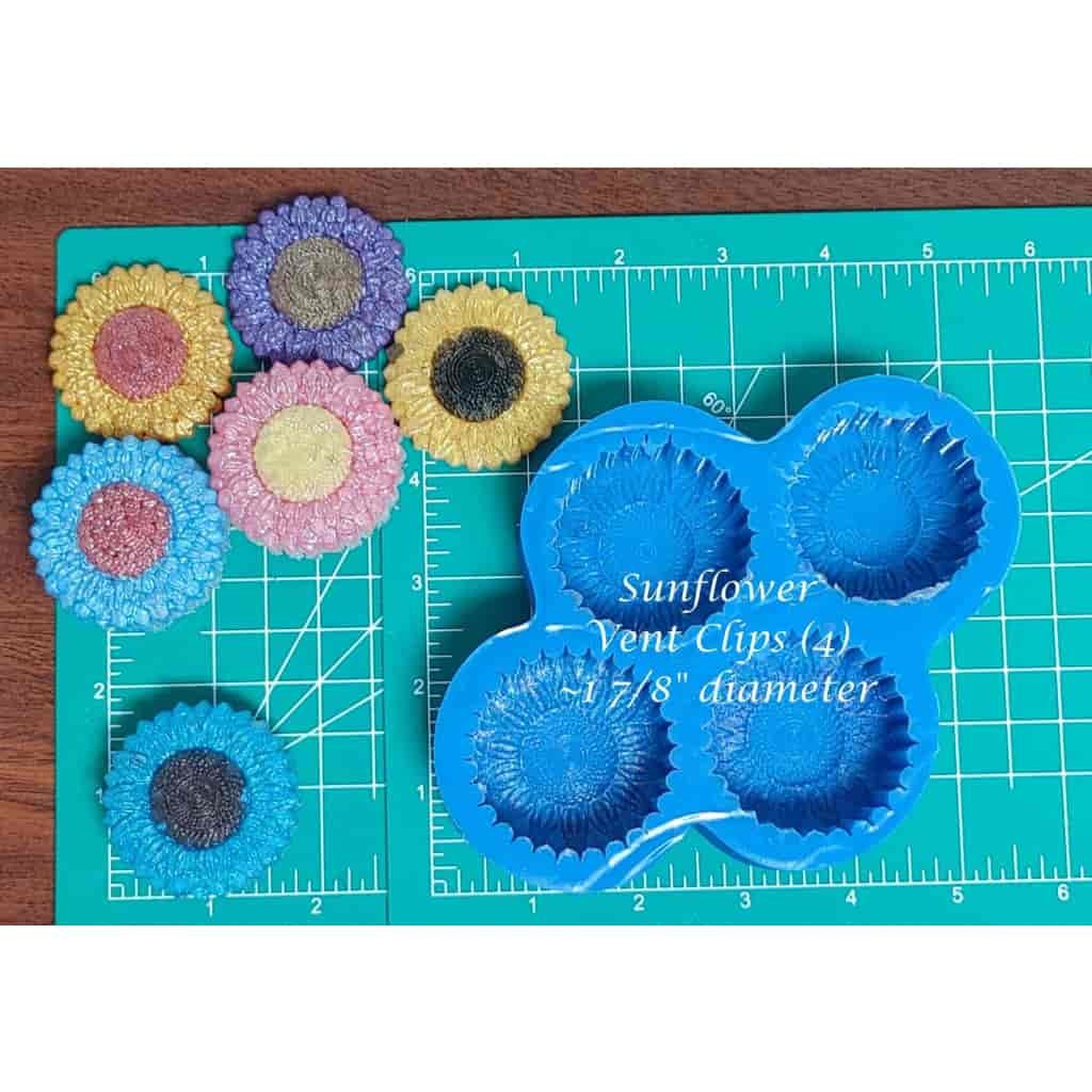 Sunflower Vent Clip tray Freshie Mold