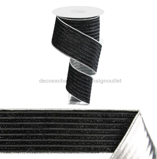 2.5"X10Yd Raised Stripe Black RN584902