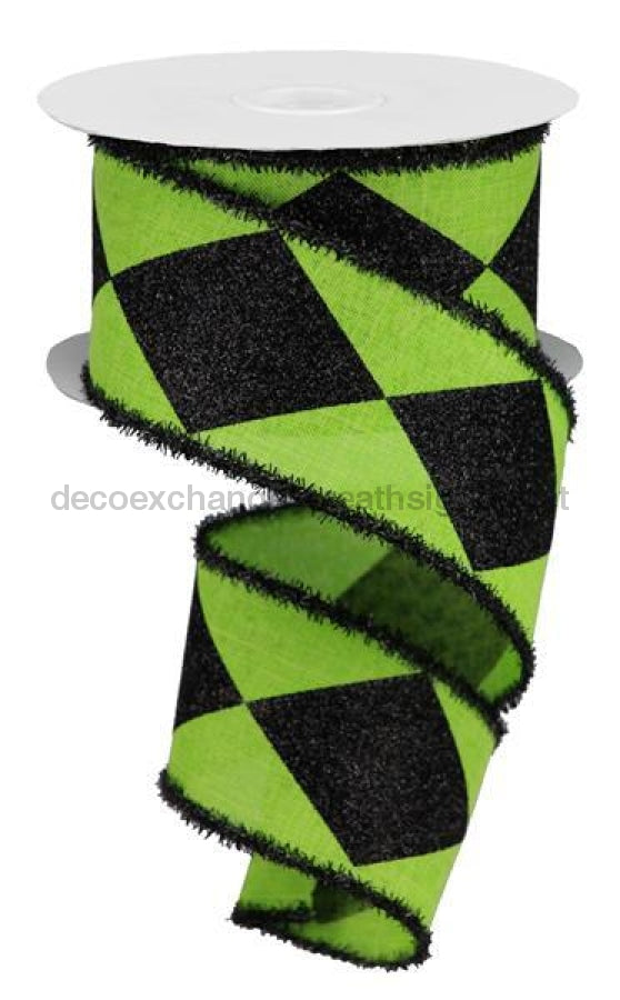 2.5"X10Yd Bold Harlequin/Royal/Tinsel Lime Green/Black RG0841633