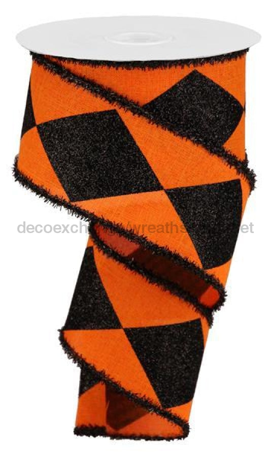 2.5"X10Yd Bold Harlequin/Royal/Tinsel Orange/Black RG0841620