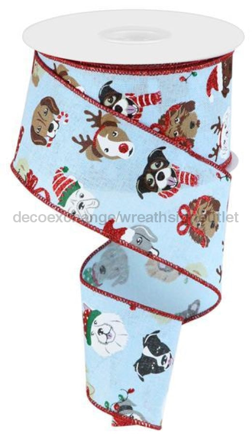 2.5"X10Yd Christmas Dogs Blue/Red/Wht/Blk/Gld RGC174714