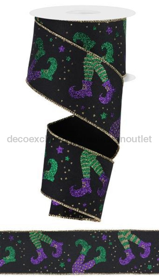 2.5"X10Yd Jester Legs Black/Mardi Gras RGE146402