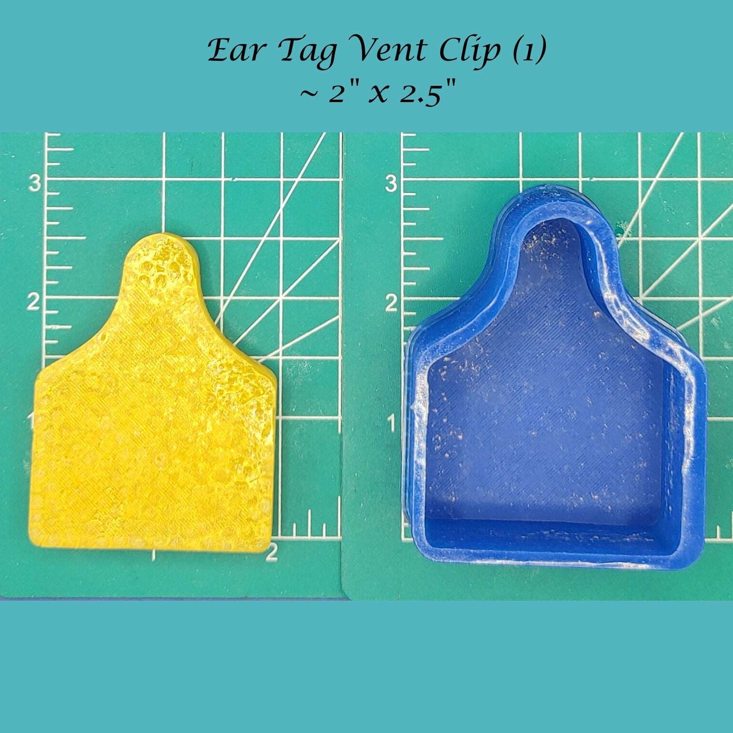 Cow Ear Tag - Silicone Freshie Mold