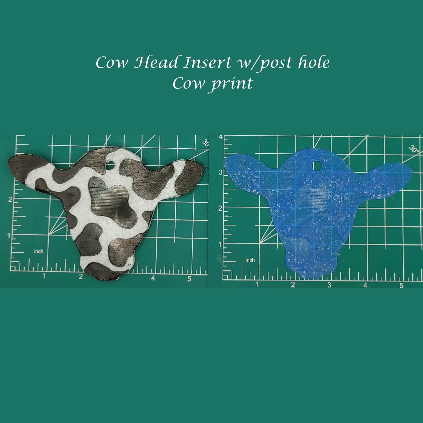 Cow Head Inserts - Silicone Freshie Mold