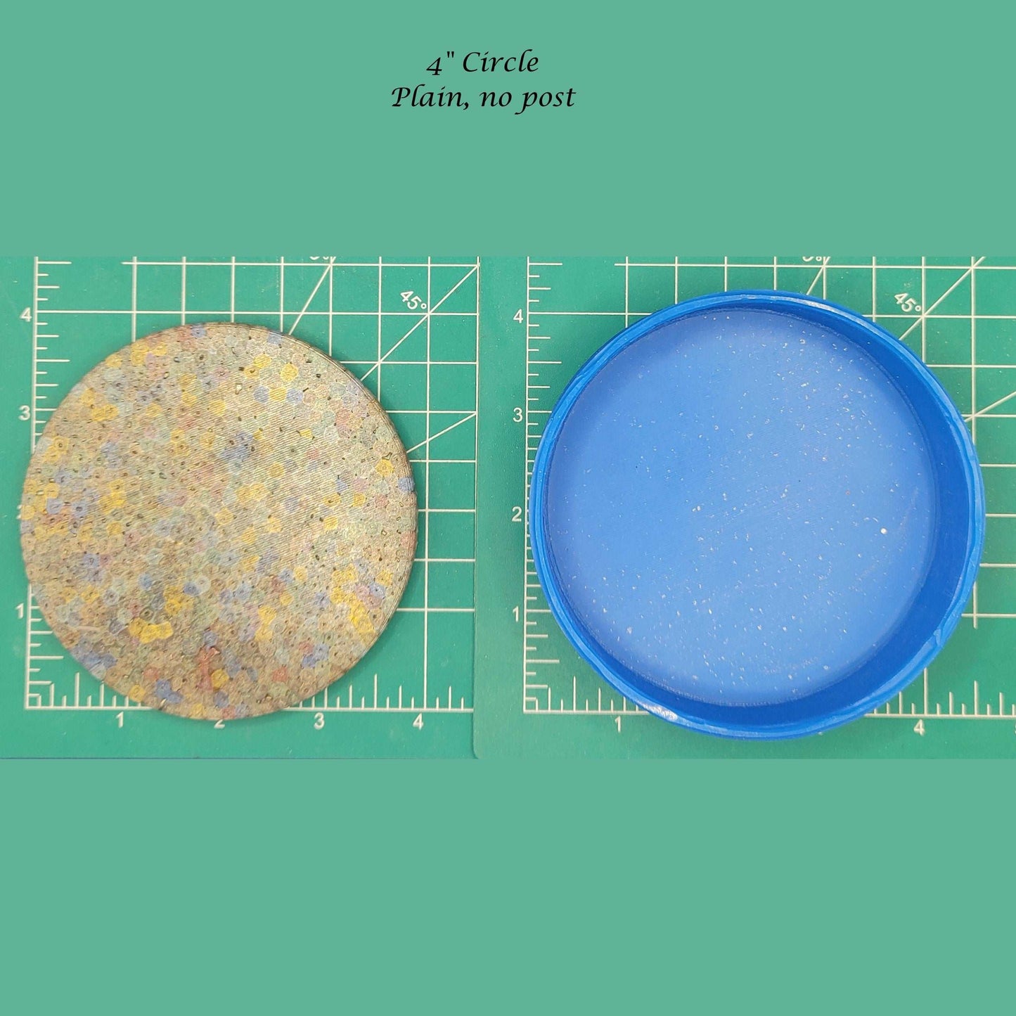 4" Circle Plain, no post hole - Silicone Freshie Mold