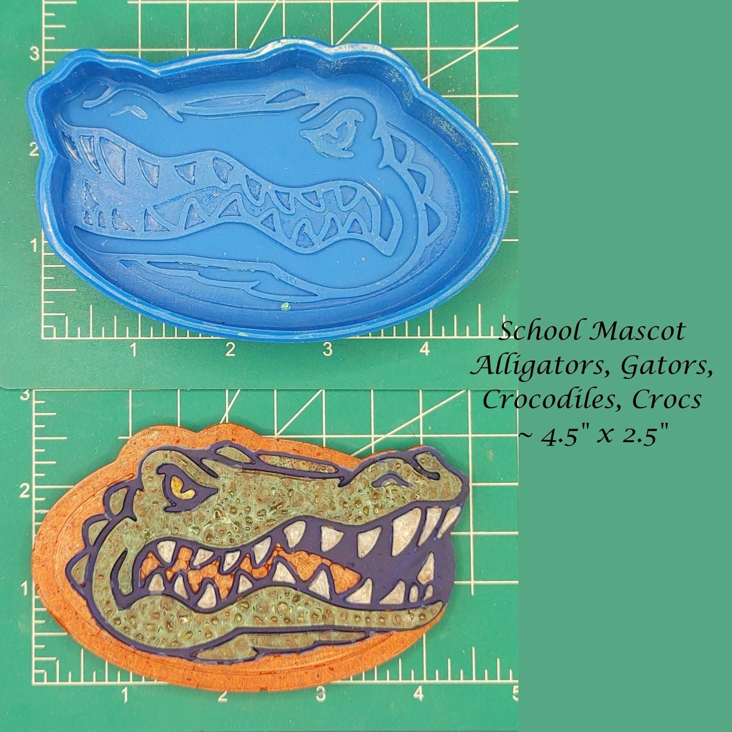 Alligators, Gators, Crocodiles, Crocs School Mascot - Silicone Freshie Mold