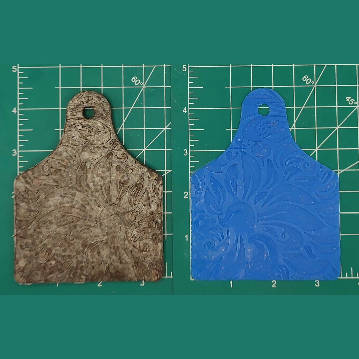 Cow Ear Tag Inserts - Silicone Freshie Mold