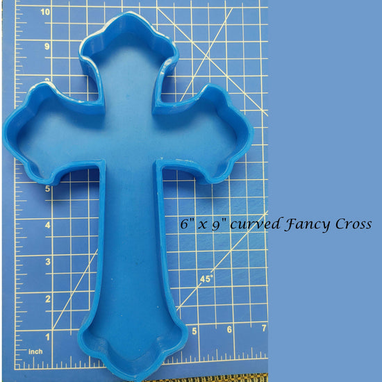 Fancy Cross - Silicone Resin Mold or Freshie Mold