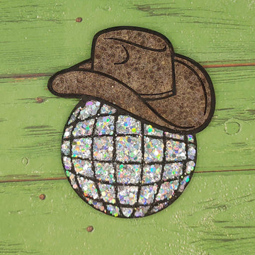 Disco Ball with cowboy hat - Silicone freshie mold