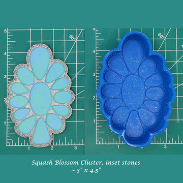 Squash Blossom Cluster Silicone freshie mold