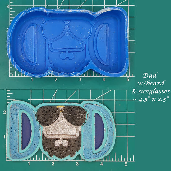 Dad with Beard & Sunglasses - Silicone Freshie Mold