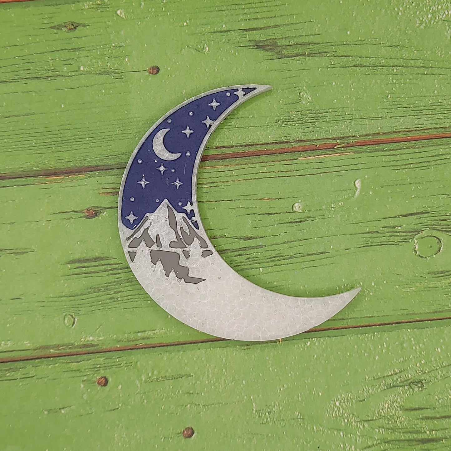 Crescent Moon with Mountains - Silicone Freshie Mold