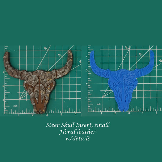 Steer Skull Inserts - Silicone Freshie Mold